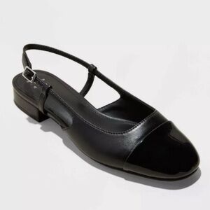 A New Day Black Slingback Flats